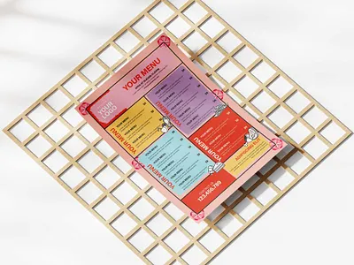 Pastel Colourful Restaurant Menu Design Template branding design illustration logo vector
