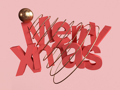 Merry Christmas🎄😊 3d 3d art adobedimension christmas graphicdesign illustration kinetic type kobufoundry merry xmas type typedesign typeface typefoundry xmas