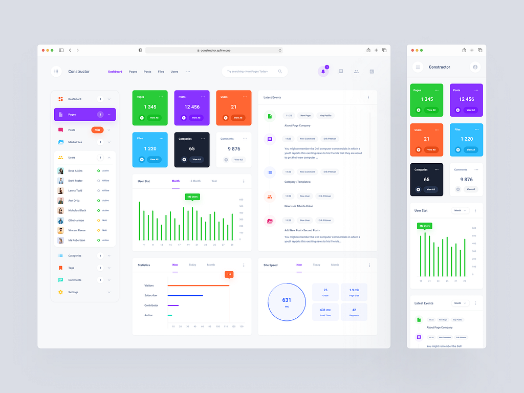 CMS Responsive Update by Live Spline.one on Dribbble