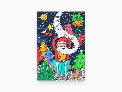 Merry Christmas! cartoon christmas christmas card christmas party doodle festive illustration merry christmas procreate vector
