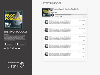 Listnr Voices Share Page - listnr.tech episodes podcast share sharepage social