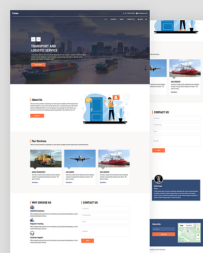 Fruise bootstrap business css html5 responsive template transportation trucking warehouse