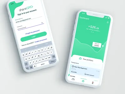 shareGRO dashboad finance finance app finances fintech invest pwa sketch ui ux
