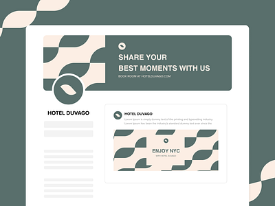 Hotel duvago branding challenge design funny green header instagram logo logodesign social media design socialmedia twiitter ux web