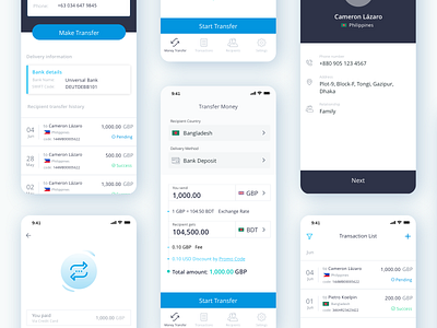 Vala | Mobile application branding company design empty state fintech history icon illustration list logo mobile mobile app payment recipient status transactions transfer money ui ux