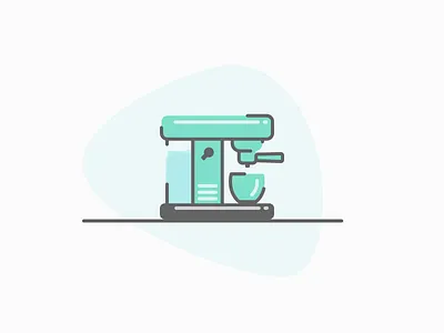 Coffee machine affinity designer coffee icon illustration lineart machine outline vector