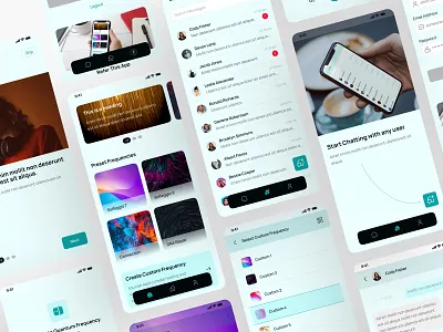 Quantum Frequency App | UI Design appdesign branding customfrequency design frequency music quantum ui uidesign uiux uiuxdesign uxdesign
