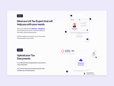 1040 Abroad • How it works branding clouds design file icons illustration macbook message pdf purple red security shield tailored tax taxes ui upload ux web