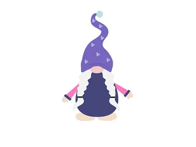 valentine gnome design flat icon illustration illustrator minimal vector