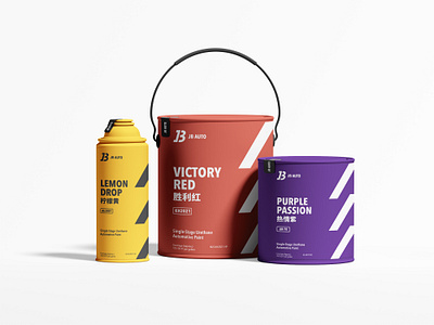 JB AUTO Branding Pt 20 brand identity brandidentity branding branding agency branding and identity branding concept branding design design logo package packagedesign packaging packaging design paint paint bucket paint package vi