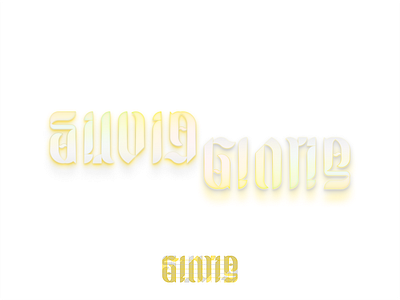 Silvia Gloria ambigram birthday brand geometric gold grid name silver symbolism