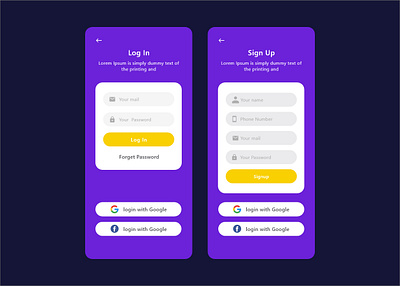 Login Screen UI Design app application kit login screen signup uidesign