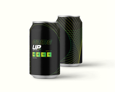 Energy Drink Concept Design abstract beer branding can design drink energy illustration lime green package design vector