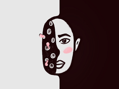 Dichotomy blackwhite depart illustration procreate