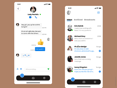Direct Messaging app daily 100 challenge dailyui dailyui013 dailyuichallenge design figma minimal ui