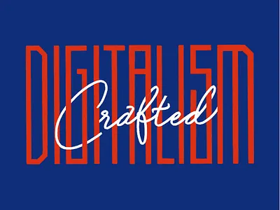 Crafted Digitalism artwork brand craft design digital drawing graphicdesign lettering merchandise motto sticker typography