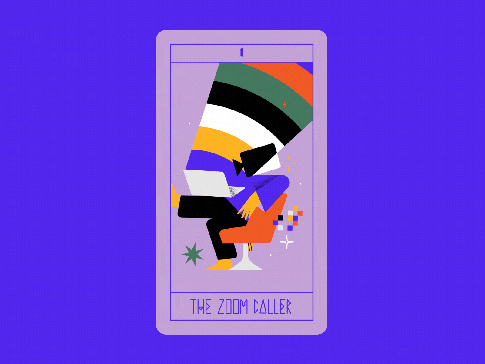 Tarot-o-bot — Reboot ✨ animation card character deck geometry gif gradient grain illo illustration loop motion motion graphics rotation shapes tarot tarot card tarot deck zoom