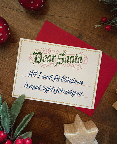 All I Want for Christmas christmas letter lettering nevesman santa santa letter wishes