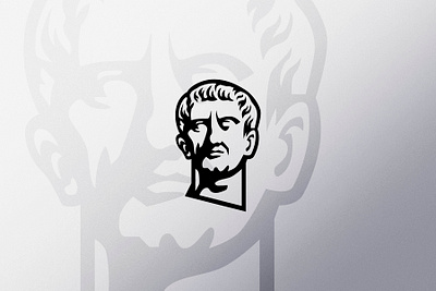 Nerva classic emperor face head illustration logo logotype mark nerva roma roman rome symbol