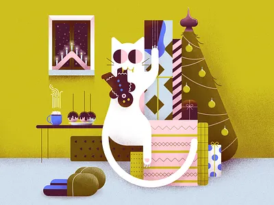 Happy Holidays 2d affinitydesigner art colorful design flat happy holidays illustration minimal pastels vector xmass