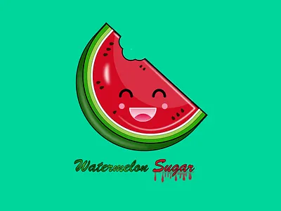 Watermelon Sugar cartoons design art graphic graphicdesign illustraion illustration art illustrations logo logodesign sugar vector vector art vector illustration watermelon