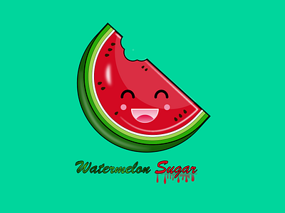 Watermelon Sugar cartoons design art graphic graphicdesign illustraion illustration art illustrations logo logodesign sugar vector vector art vector illustration watermelon