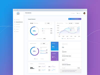 Iagon - Dashboard Design blue crypto cryptocurrency dashboard design dashboard ui design ui web app design