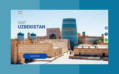 Landing page for a travel agency. 100daychallenge landing page travel agency webdesign