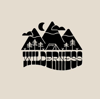 Wilderness drawing hand lettering illustration lettering letters logo outdoor procreate type typography