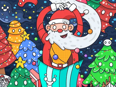 A Close Up To The Christmas Illustration christmas christmas card christmas party merry christmas santa santa illustration xmas
