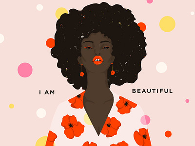 I am animation art character colorful design diversity editorial illustration fashion illustration flat design girl illustration portrait procreate