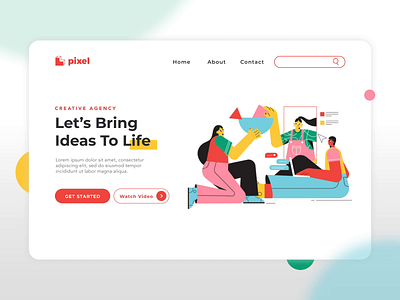 Landing page concept animation design gmt gmttuts graphic landing page motion motiongraphics nguyen shot tuyen ui ux ux motion vietnam