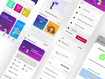 Online Course App class clean course covid19 design dribbble education figma illustration kids online product design school typography ui ux zoom