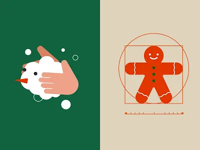 Christmas christmas cookie happy holidays holidays holidayseason illustration minimalist noel snow snowman