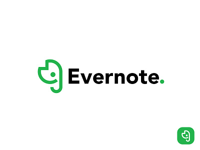 Evernote Rebrand Concept art branding design elephant elephant logo evernote illustrator logo logos minimal