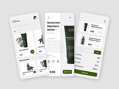 Mobile App Design - Skin Care Brand beauty branding care cosmetics customer design e commerce fashion life makeup mobile app organic products skin spa style ui ux vegan web design