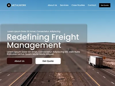 Freight Management landing page landing page design minimal transportation design web design web inspiration