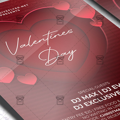Happy Valentines Day - Flyer PSD Template celebration of love love party love party flyer romantic flyer speed date speed dating valentine flyer valentines day valentines day celebration valentines party