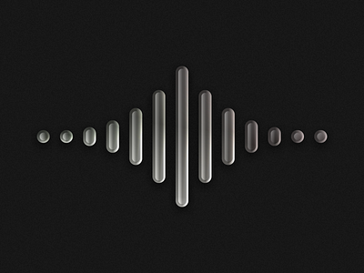 dark waves audio audio player candy dark app dark theme dark ui glass glassmorphism glassy graphs skeuomorph ui vector