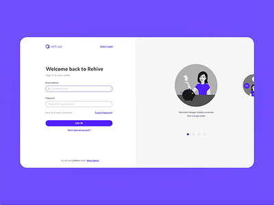 Web App - Login crypto fintech illustration login sign up ui ux vector art wallet