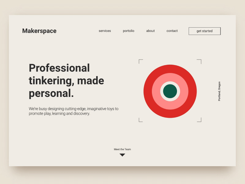 Makerspace | Landing Page animation dailyui dailyuichallenge design holiday illustration interaction design minimalism ui uidesign uiux