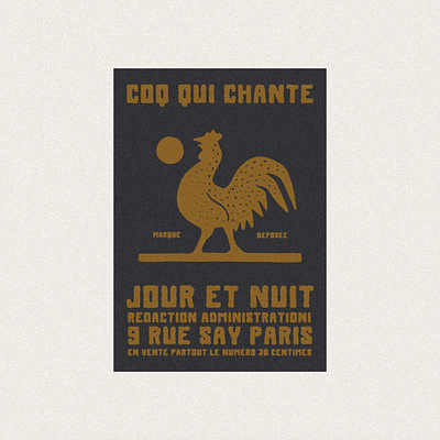 French Rooster Poster design font fonts france french illustration jamescoffman layout lockup minimal poster poster art poster design type typeface typography