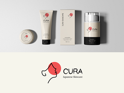 Branding - CURA, a Skin Care Brand beauty brand branding care e commerce face healthy line logo makeup mobile app organic products salon skin spa ui ux vegan web design