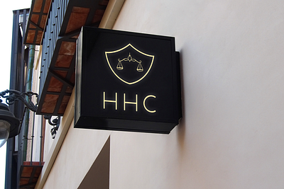 HHC Cabinet d'avocats brand identity branding design icon illustration typography