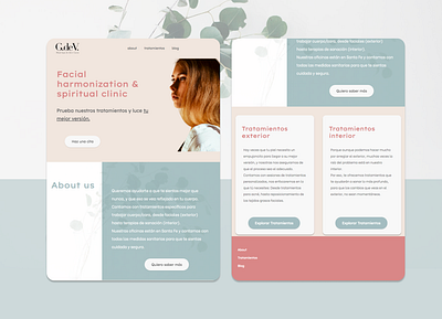 Facial Harmonization & Spiritual Clinic landing page landing design landingpage ui webdesign wellness