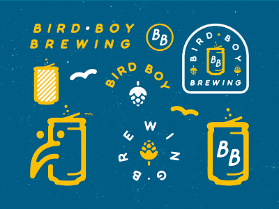 Bird Boy Brewing - Logo Suite Concept beerlogo bird bird icon bird illustration bird logo brewing design designer doodle illustration logo logodesign logos minimalism minimalist minimalistic typeface