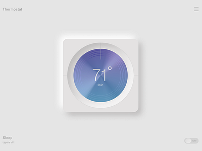 Neuromorphic thermostat 3d cleandesign illustration neomorphic neomorphisim screen thermostat ui white