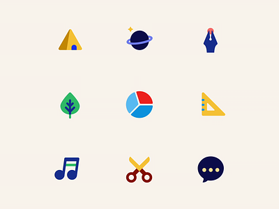 Brainly Subject Icons after effects animation branding icons loop school subject