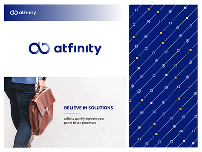 Atfinity | Visual Identity bank branding corporate identity design developing fintech graphic design illustration logo motion graphics ui