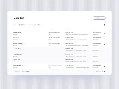 User list table crm data grid figma fitness app grid group grouped interface listing membership nested grid saas table user user info user interface таблица